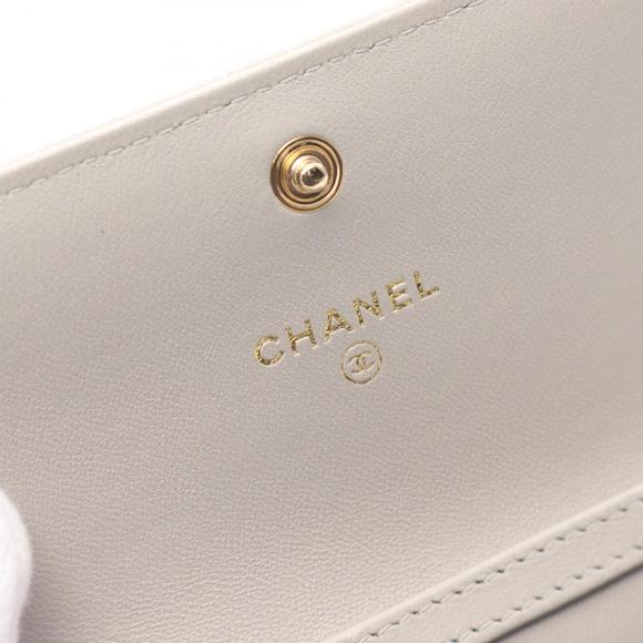 CHANEL Matelasse Shoulder Bag lambskin sheep leather gray - Picture 4 of 5